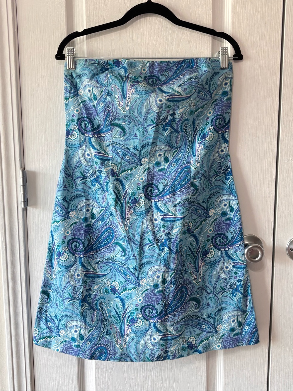 Women's Sz L Strapless‎ Paisley Dress Y2K Fairy
